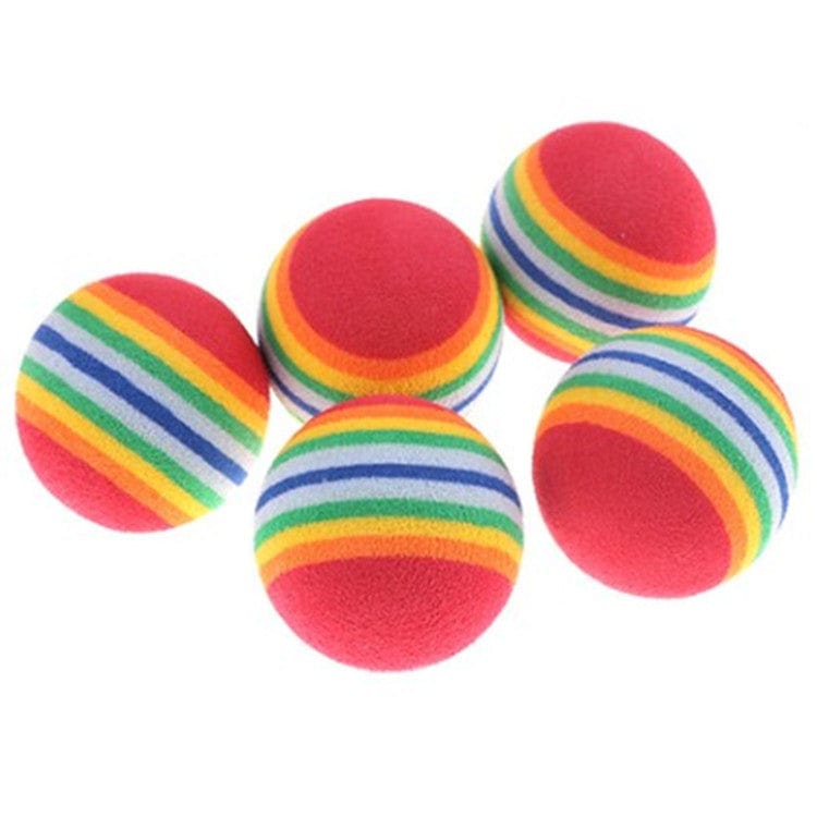 The Cat Dog Shop Cat Toy 5PC Rainbow Pounce Balls 5PCS