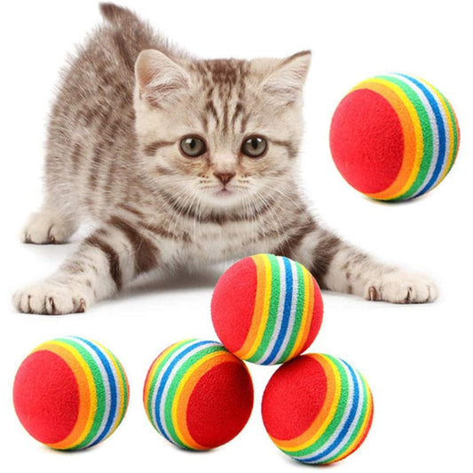 The Cat Dog Shop Cat Toy 5PC Rainbow Pounce Balls 5PCS