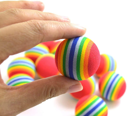 The Cat Dog Shop Cat Toy 5PC Rainbow Pounce Balls 5PCS