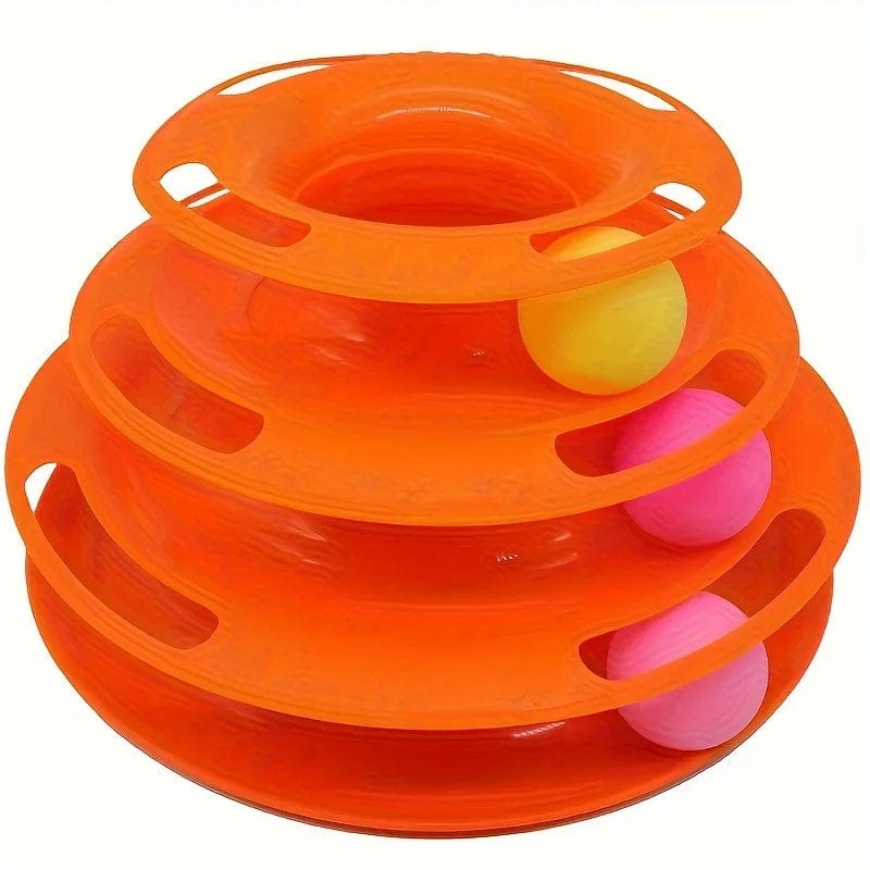 The Cat Dog Shop Cat Toy Orange Purrfect Chase Spiral