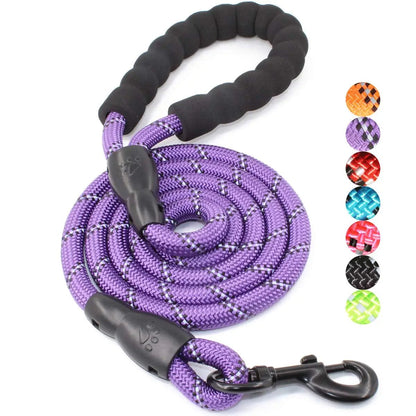 The Cat Dog Shop Dog Leash Purple / 0.8cm 120cm ToughTrail Reflective Dog Leash