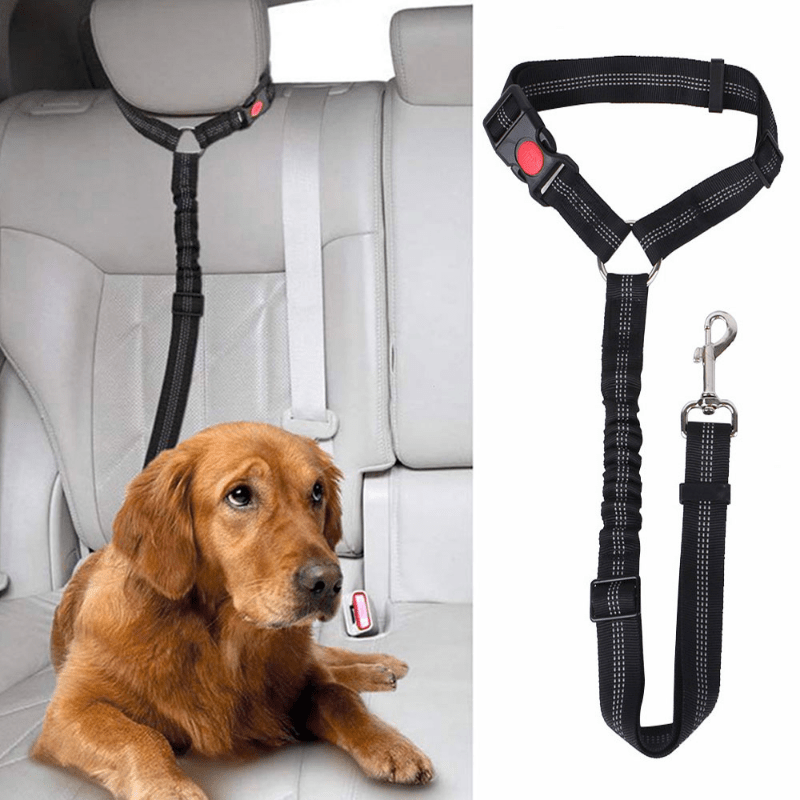 The Cat Dog Shop Dog Seat Belt Harness Black SafeRide Pro Dog Seat Belt Harness