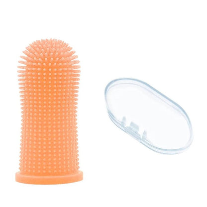 The Cat Dog Shop Finger Toothbrush Orange PawClean 360º Finger Toothbrush