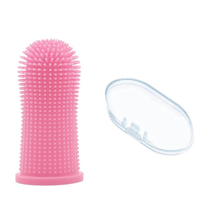 The Cat Dog Shop Finger Toothbrush Pink PawClean 360º Finger Toothbrush