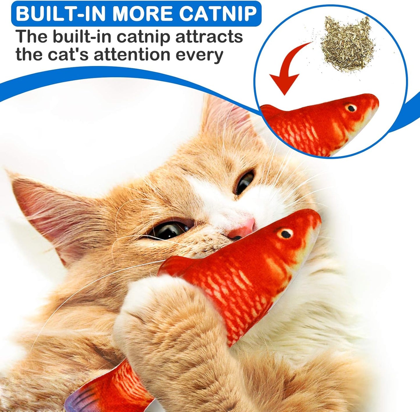 The CatDog Shop Cat Toy CatnipCatch Fish Toy