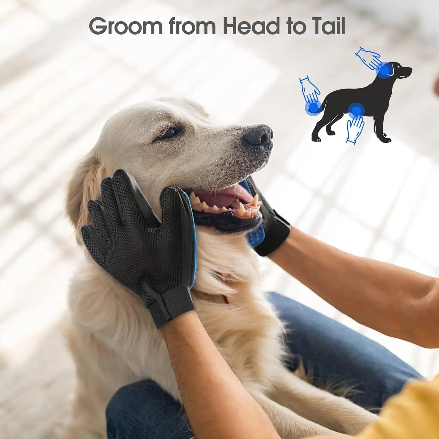 The CatDog Shop Grooming Glove FurEase Gentle Grooming Glove