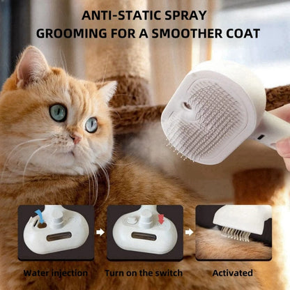 The CatDog Shop White MistGroom Pro – Self-Cleaning Cat & Dog Brush