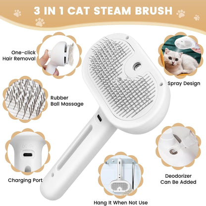 The CatDog Shop White MistGroom Pro – Self-Cleaning Cat & Dog Brush